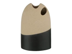 Jarrón de cerámica en alfarería negra 16.5x9.5x25.5 cm