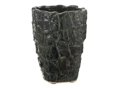 Jarrón de cerámica verde 21.5*21.5*28 cm
