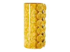 Jarrón de concha de metal amarillo 16x15x33