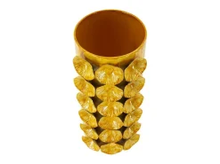 Jarrón de concha de metal amarillo 16x15x33