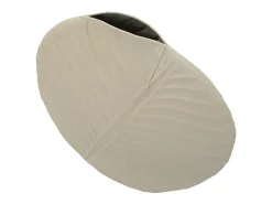 Jarrón de metal beige 32,5x13 cm