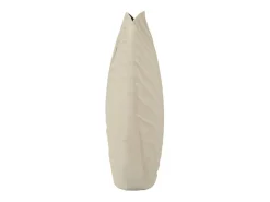 Jarrón de metal beige 32,5x13 cm