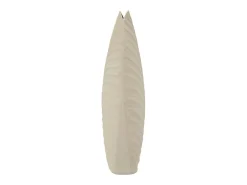 Jarrón de metal beige 26x11x41 cm