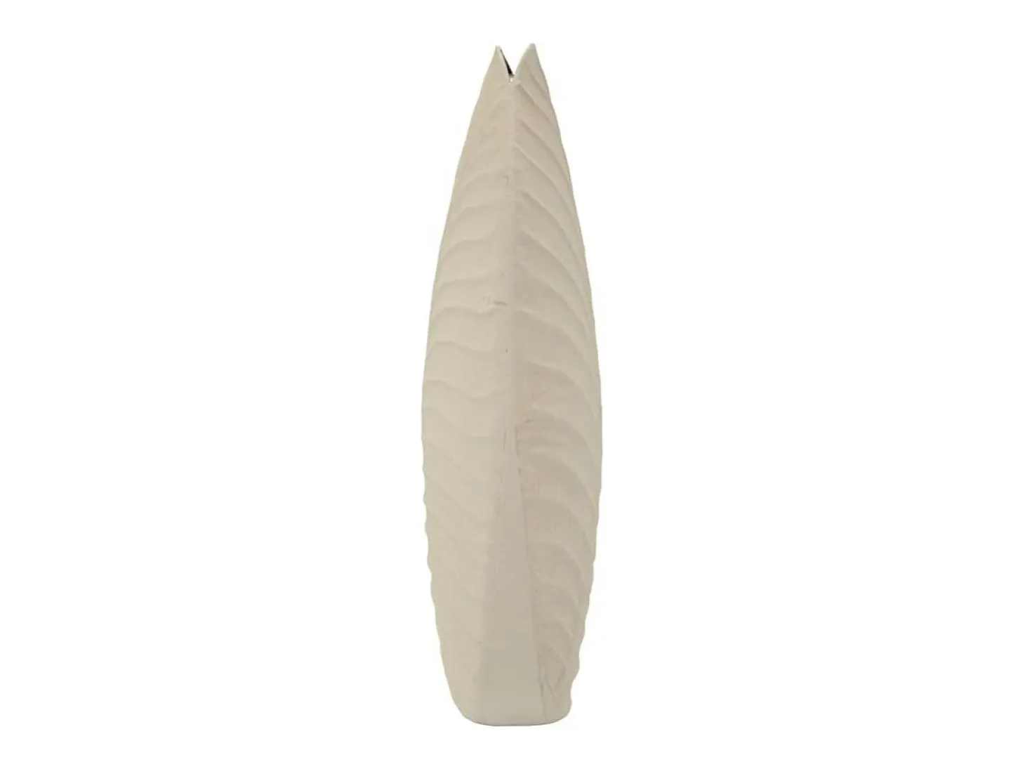Jarrón de metal beige 26x11x41 cm