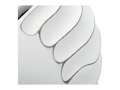 Jarrón de resina blanca 34x11,5x24,5 cm