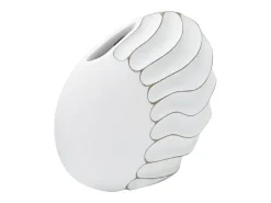 Jarrón de resina blanca 34x11,5x24,5 cm
