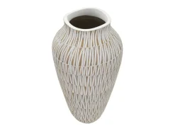 Jarrón de resina blanco 22x44 cm