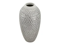 Jarrón de resina blanco 21x43 cm
