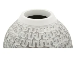 Jarrón de resina blanco 21x43 cm