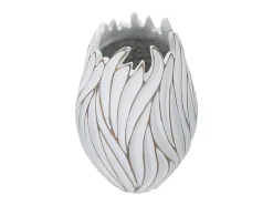 Jarrón de resina blanco 27x41,5 cm