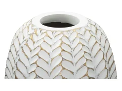 Jarrón de resina blanco 18,5x46 cm