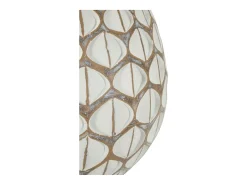 Jarrón de resina blanco 27x27 cm