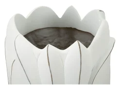 Jarrón de resina blanco 30,5x69 cm