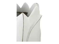 Jarrón de resina blanco 30,5x69 cm
