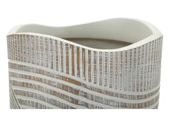 Jarrón de resina blanco 18x45 cm