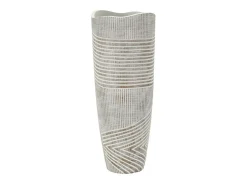 Jarrón de resina blanco 18x45 cm