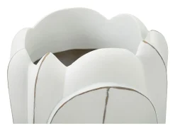 Jarrón de resina blanco 29x48 cm