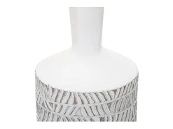 Jarrón de resina blanco 15x49,5 cm
