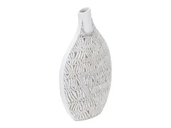 Jarrón de resina blanco 30,5x11,5x46,5 cm