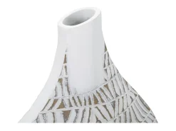 Jarrón de resina blanco 30,5x11,5x46,5 cm