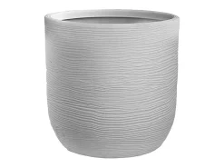 Jarrón de resina de interior y exterior para plantas cilíndricas de diseño d.35x34h Raffaello Bianco