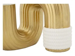 Jarrón de resina dorada 10,5x10,5x12,7 cm