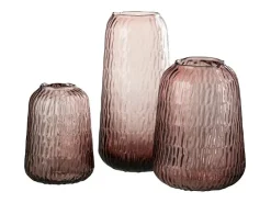Jarrón de vidrio rosa 15*15*30 cm