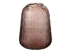Jarrón de vidrio rosa 17*17*23 cm