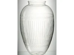 Jarrón de vidrio transparente 37x37x61 cm