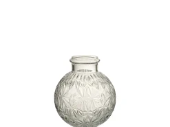 Jarrón de vidrio transparente en forma de bola L18*l18*H21cm