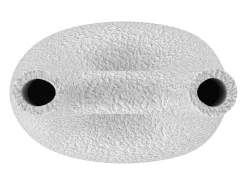 Jarrón decorativo blanco de terracota H42cm - Cruz