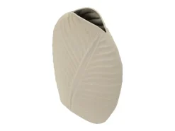 Jarrón en métal beige 18x9.5x29.5 cm