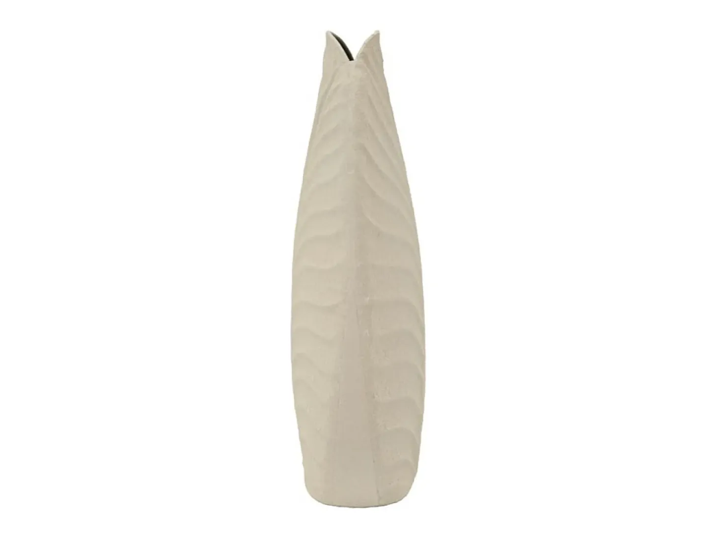 Jarrón en métal beige 18x9.5x29.5 cm