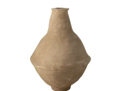 Jarrón extralargo chad papel mache marrón Alt. 86 cm