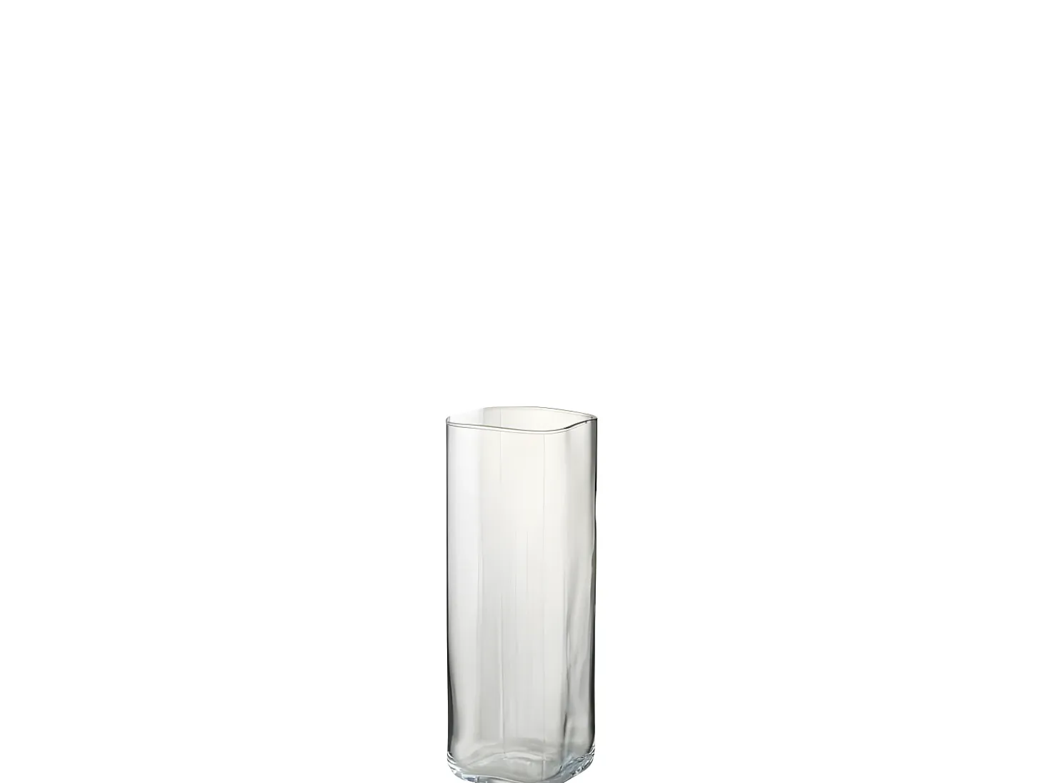 Jarrón recto cuadrado transparente Alt. 32 cm