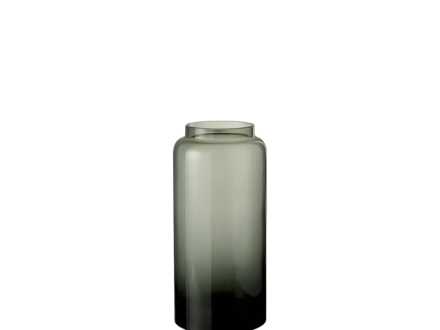 Jarrón recto largo cristal gris Alt. 40 cm
