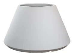 Jarrón redondo de resina de diseño cónico blanco Stromboli para plantas de interior y exterior, d.60x35h