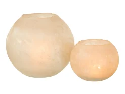 Jarrón soda redondo cristal oro Alt. 22 cm