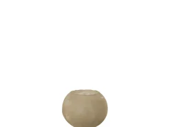 Jarrón soda redondo cristal oro Alt. 14 cm