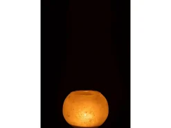 Jarrón soda redondo cristal oro Alt. 14 cm