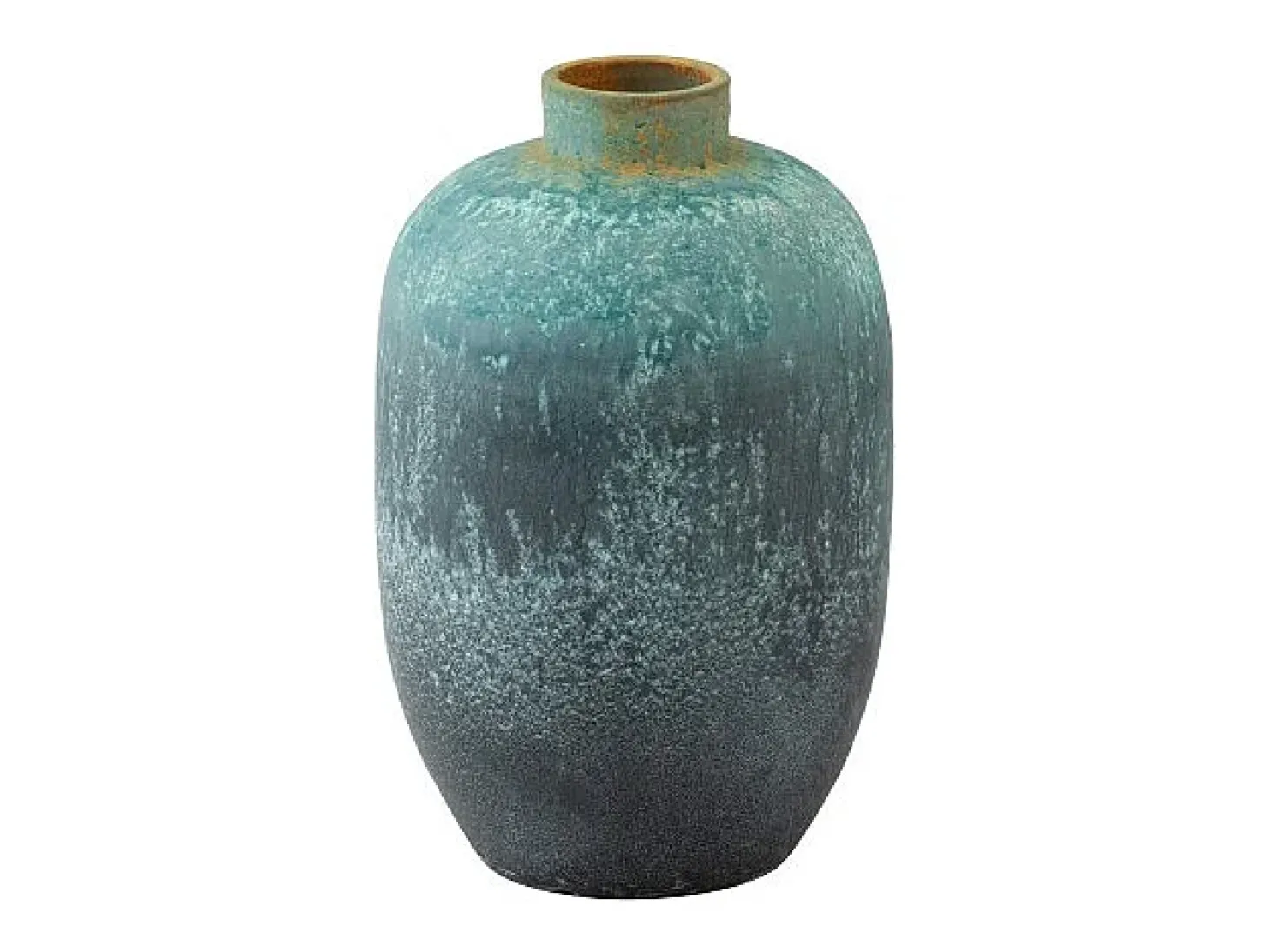 Jarrón vintage de cerámica azul 33.5x33.5x50.5 cm