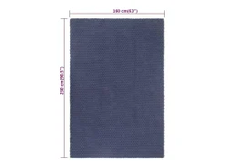 Jochem Alfombra rectangular algodón azul marino 160x230 cm