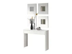 Juego 4 Espejos Lupe Moderno Blanco 45x45x2 cm