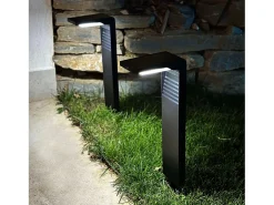 Juego de 2 bolardos solares H41CM OSTRY