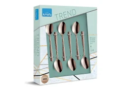 Juego de 6 cucharillas de café Moka Champagne rosé Amefa - Colección Felicity
