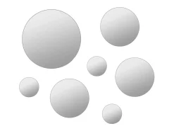 Juego de 7 espejos de pared de cristal redondos