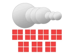 Juego de 7 espejos de pared de cristal redondos