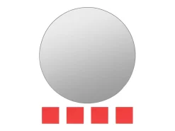 Juego de 7 espejos de pared de cristal redondos