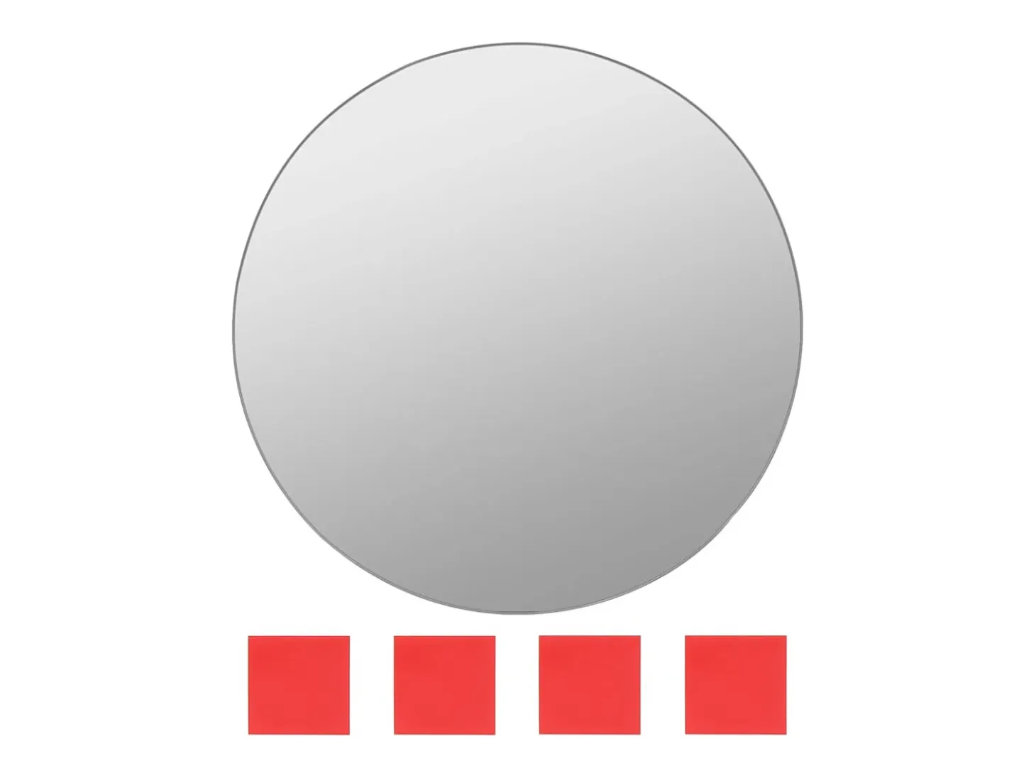 Juego de 7 espejos de pared de cristal redondos