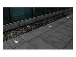 Juego de 3 focos empotrables redondos para exterior iluminación decorativa acero inoxidable 2402035